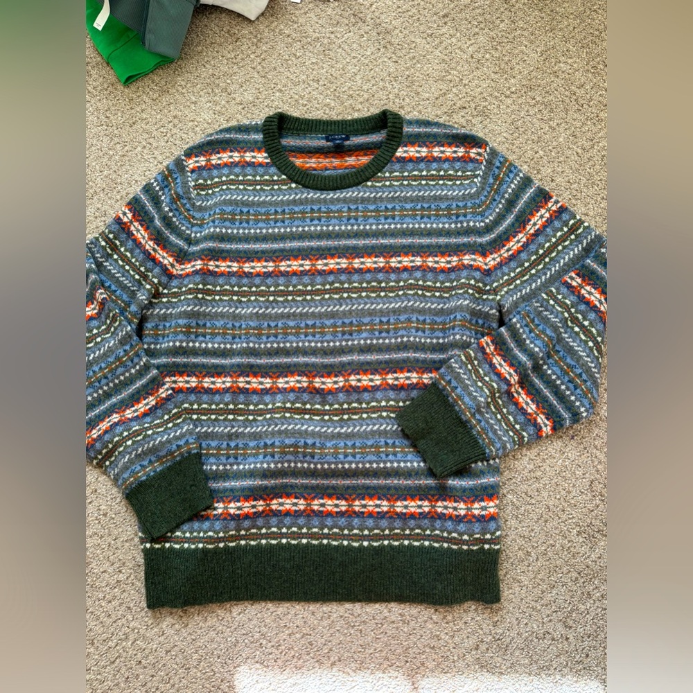 J. Crew wool fair isle sweater